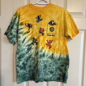 Costa Rica Rana Tropic Yellow Short Sleeve T-Shirt Medium Men's